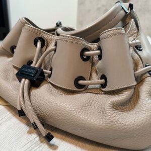 Burberry Prorsum Leather "Warrior" Hobo Bag NEW! Taupe